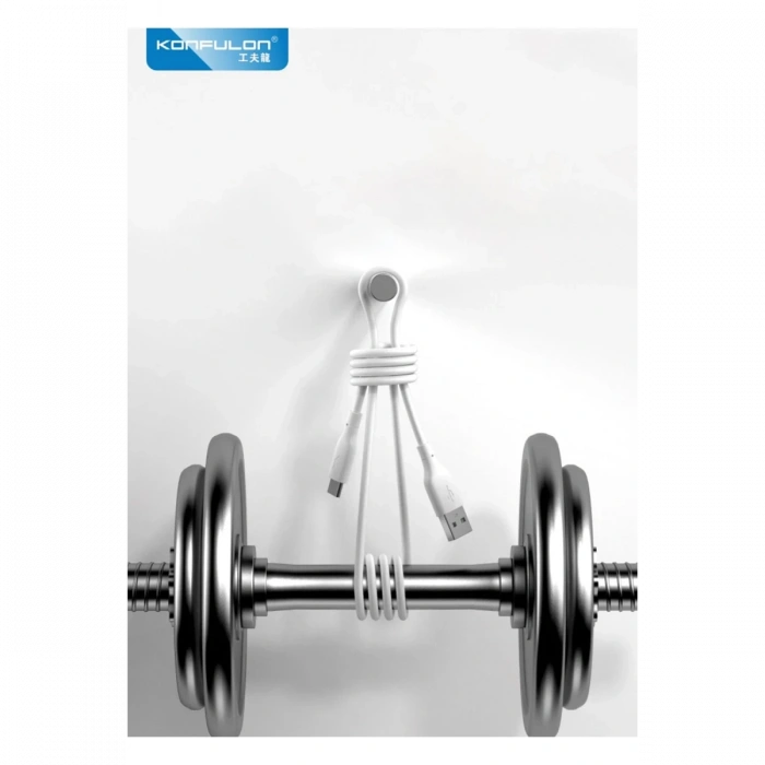 Konfulon DC64 USB to Lightning 1M 3.0A Hızlı Şarj Kablo - Beyaz