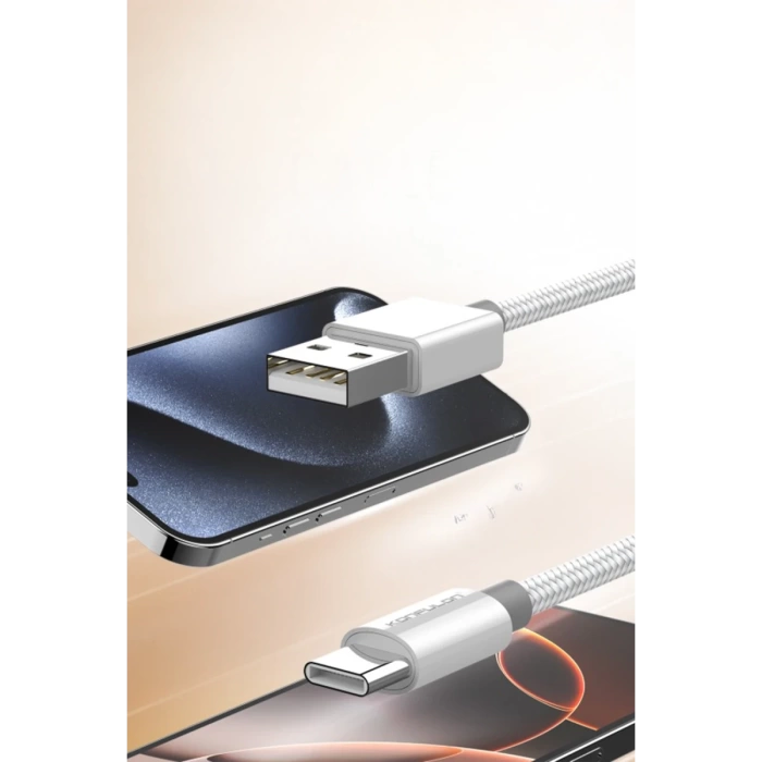 Konfulon DC80 1M 3A USB to Type-C Hızlı Şarj Kablo - Beyaz
