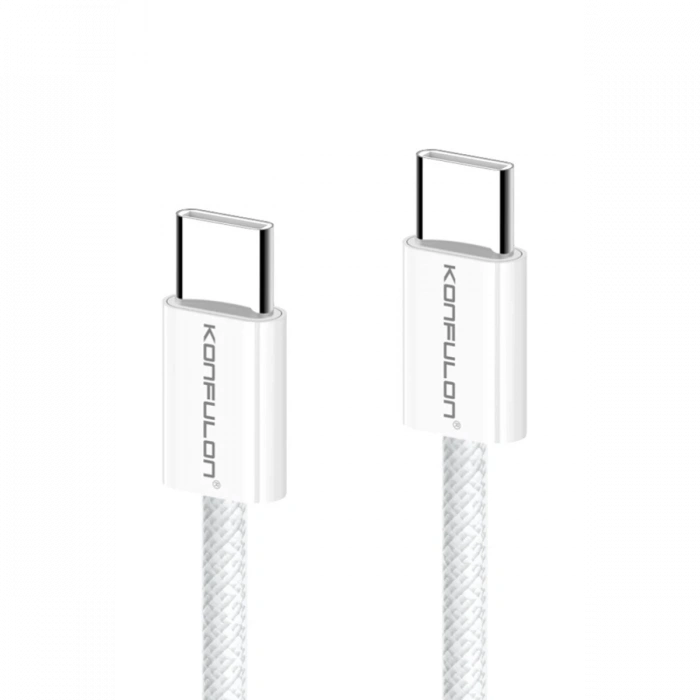 Konfulon DC82 1M 60W Type-C to Type-C  PD Hızlı Şarj Kablo - Beyaz