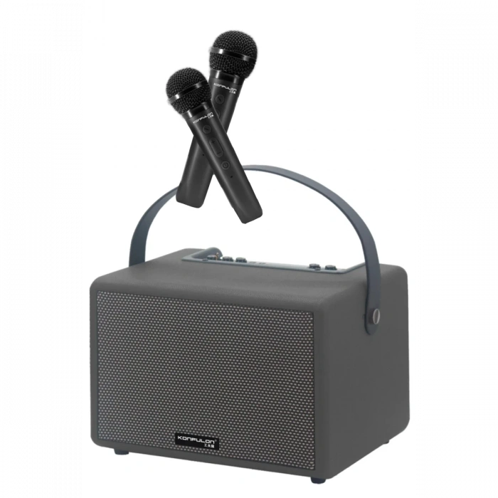 Konfulon F32 2x50W Sürücülü 2 Adet Mikrofonlu BT 5.2 Kablosuz Hoparlör