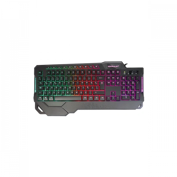 Konfulon MK80 RGB Işıklı Türkçe Q Kablolu Mekanik Hisli Klavye