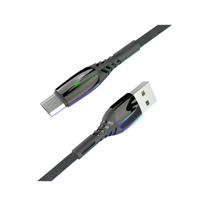 Konfulon S91 Ledli Micro USB Kablo 1M 2.4A - Siyah