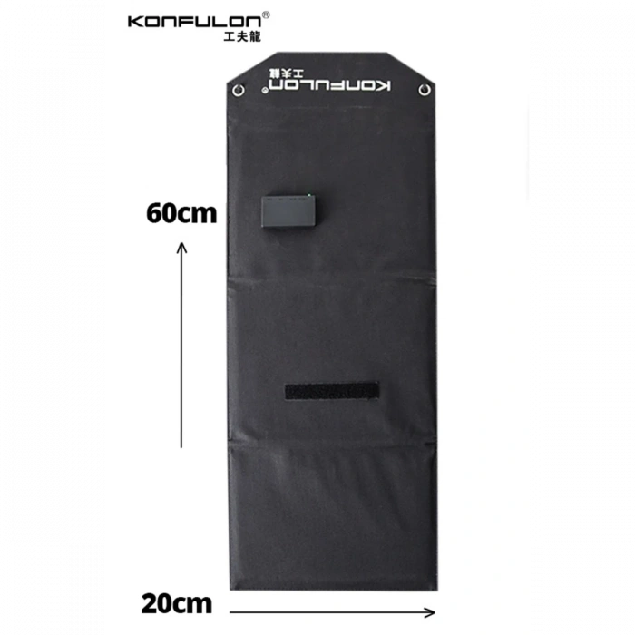 Konfulon SH-03 30W Hızlı Şarj Taşınabilir Güneş Enerji Paneli Şarj İstasyonu - Siyah