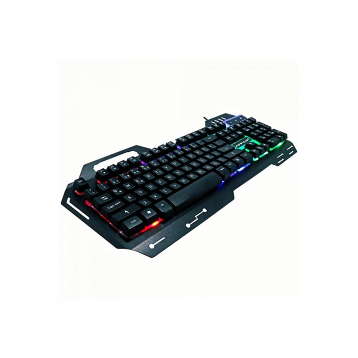 Konfulon V1 RGB Işıklı Metal Yüzey Türkçe Q Kablolu Gaming Klavye