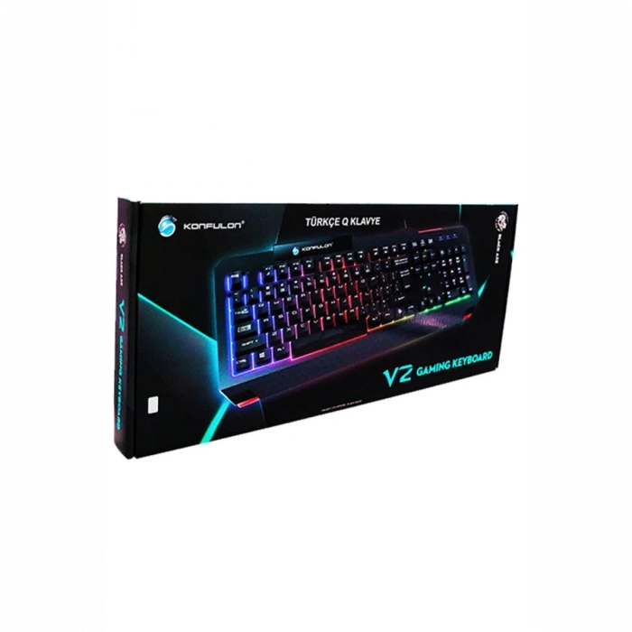 Konfulon V2 RGB Işıklı Türkçe Q Kablolu Gaming Klavye