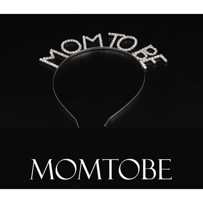 Kristal Taşlı Gümüş Renk Mom To Be Tacı Anne Tacı
