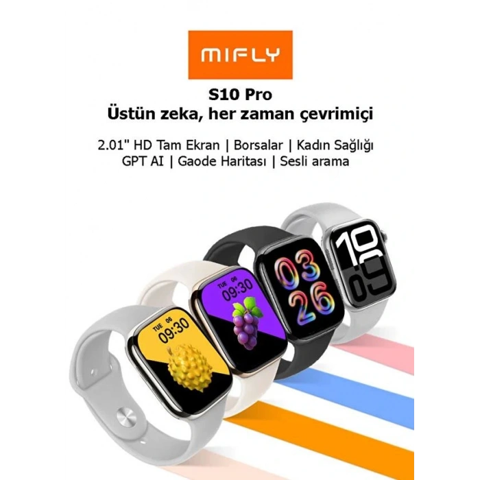 MIFLY S10 PRO SIYAH AKILLI SAAT