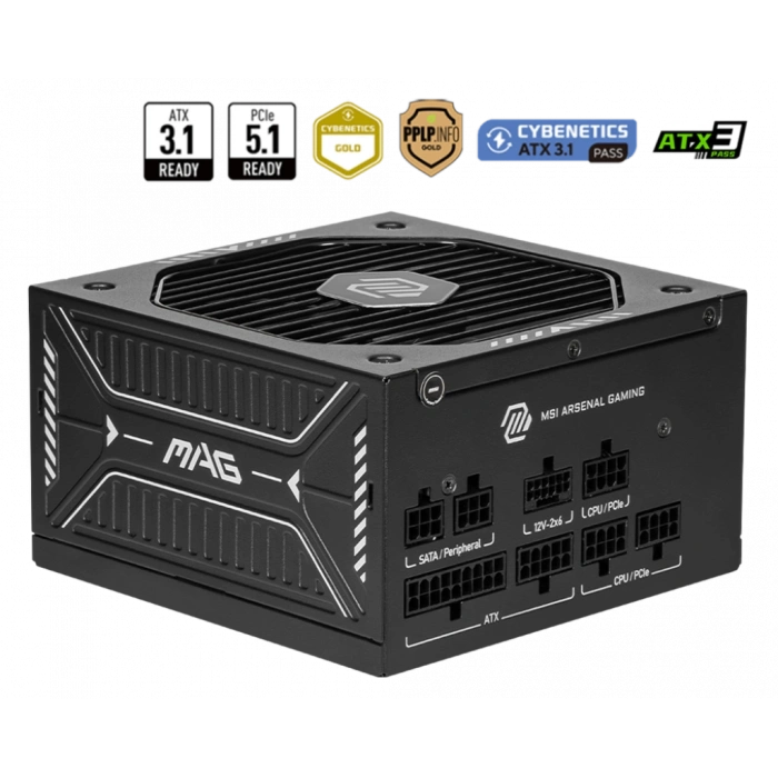 MSI MAG A750GLS PCIE5 750W 80+GOLD POWER SUPPLY