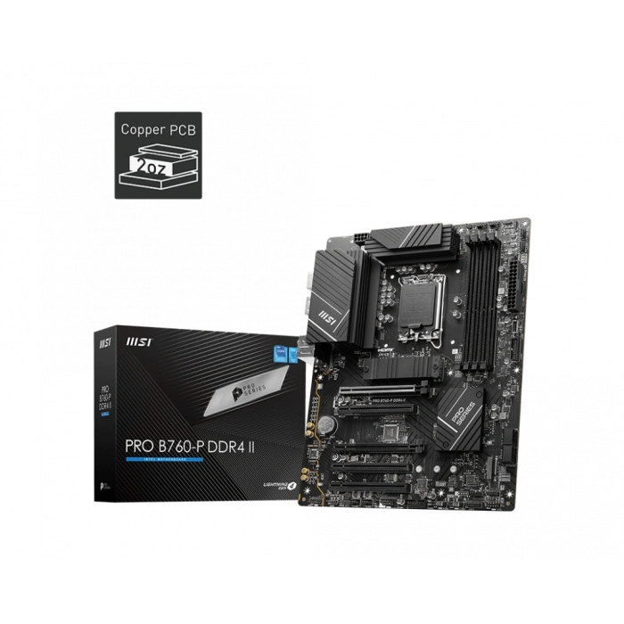 MSI PRO B760-P DDR4 II 5333(OC) PCI-E M.2 HDMI DP ATX 1700P