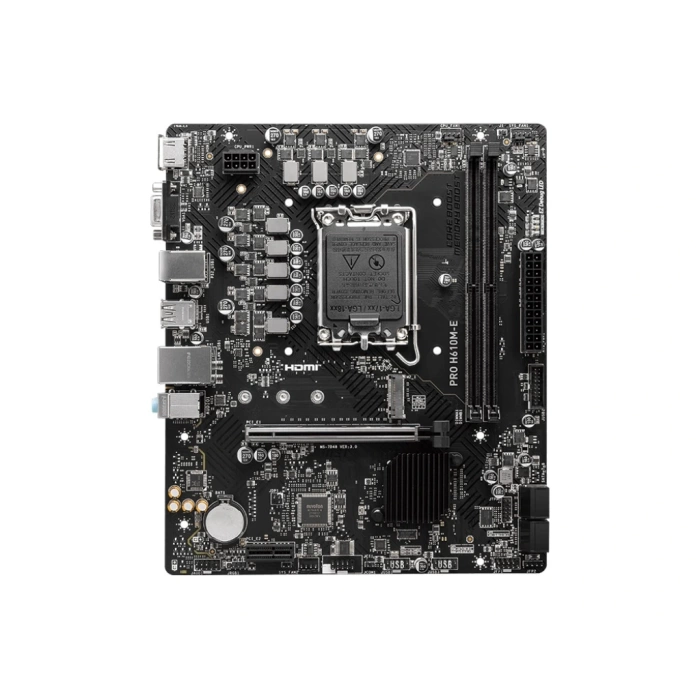 MSI PRO H610M-E DDR5 5600MHZ(OC) HDMI VGA M.2 mATX 1700P