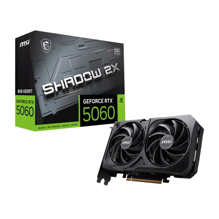 MSI VGA GEFORCE RTX 5060 TI 8G SHADOW 2X OC PLUS RTX5060 TI 8GB GDDR7 128B DX12 PCIE 5.0 X16 (3XDP 1XHDMI)