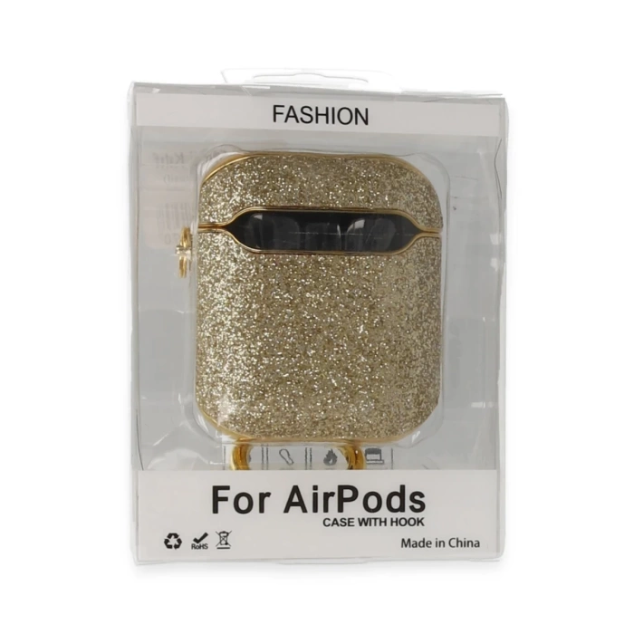 Newface Airpods 2 (2.nesil) Spell Simli Kılıf - Gold