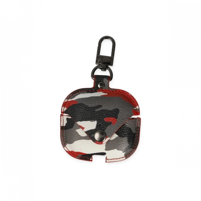 Newface Airpods Pro 2 (2.nesil) Çanta Kamuflaj Deri Kılıf