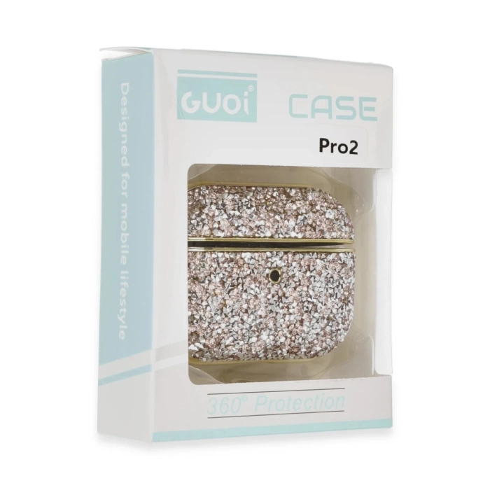 Newface Airpods Pro 2 (2.nesil) Luz Taşlı Kılıf - Mavi