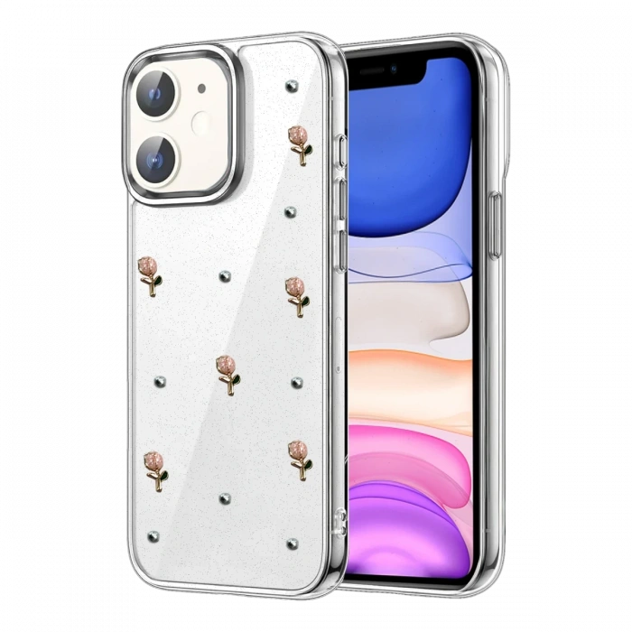 Apple iPhone 12 Fiyonk Desenli Kapak