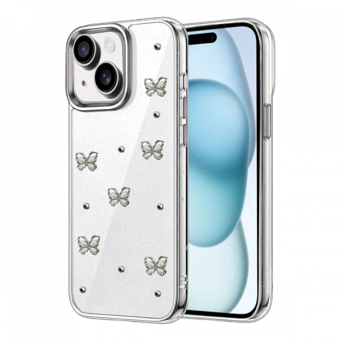 Apple iPhone 15 Plus Fiyonk Desenli Kapak