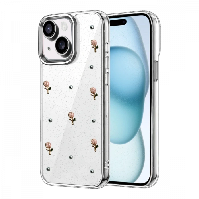 Apple iPhone 15 Plus Fiyonk Desenli Kapak