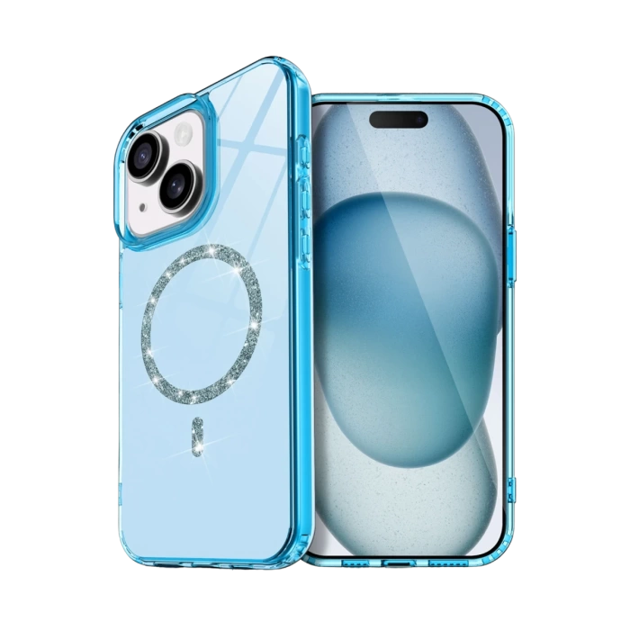 Newface Apple iPhone 15 Plus Live Diamond Magsafe Kapak
