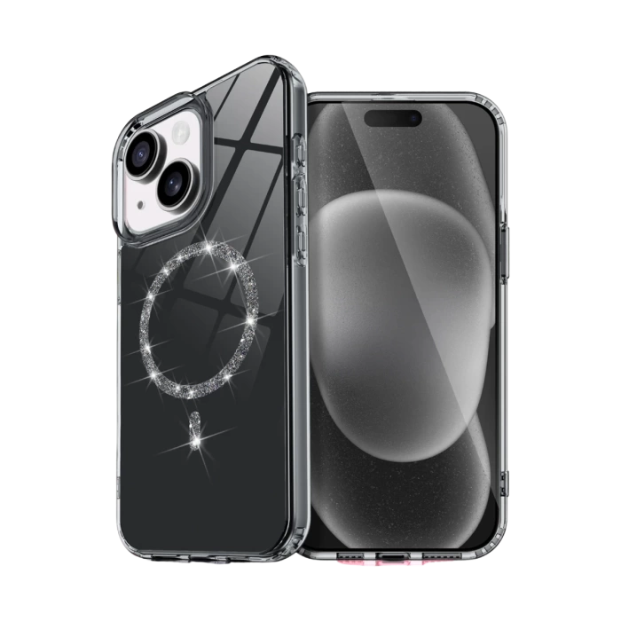 Newface Apple iPhone 15 Plus Live Diamond Magsafe Kapak