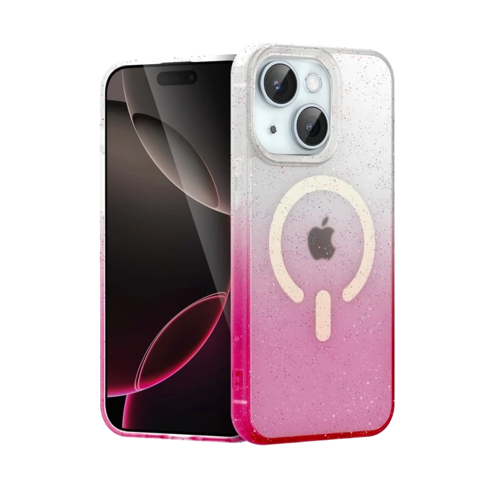 Newface Apple iPhone 15 Plus Pummel Shiny Magsafe Kapak