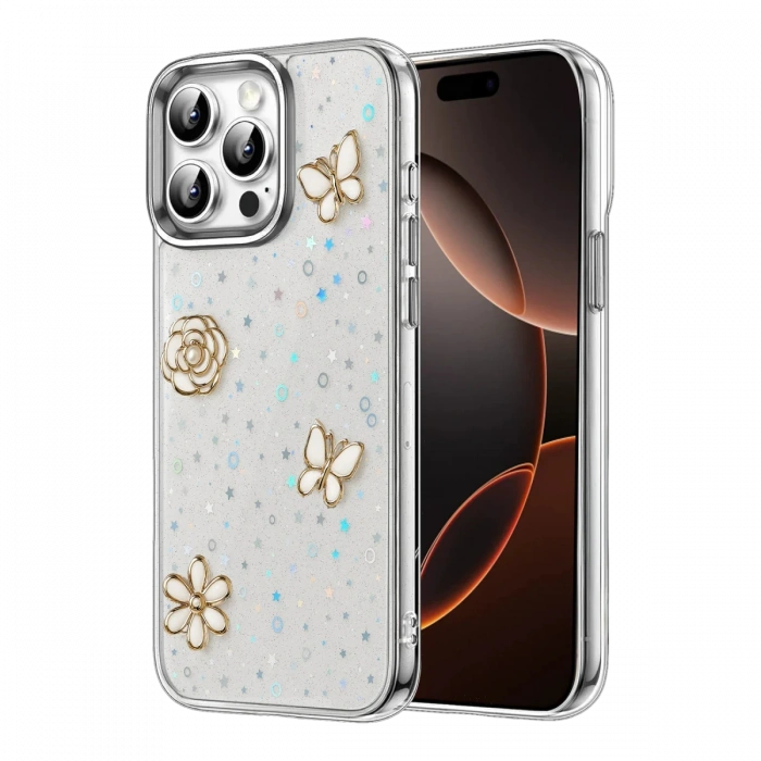 Newface Apple iPhone 15 Pro Fiyonk Desenli Kapak