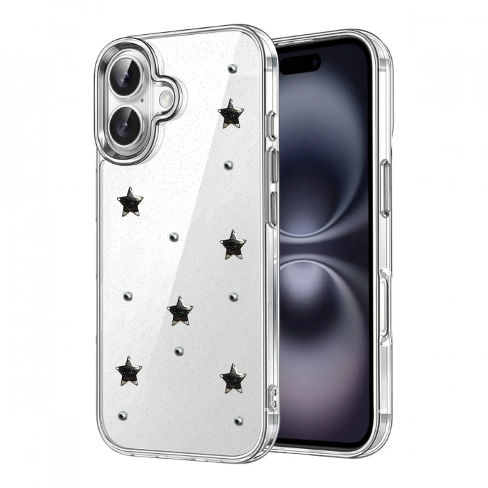 Newface Apple iPhone 16 Plus Fiyonk Desenli Kapak
