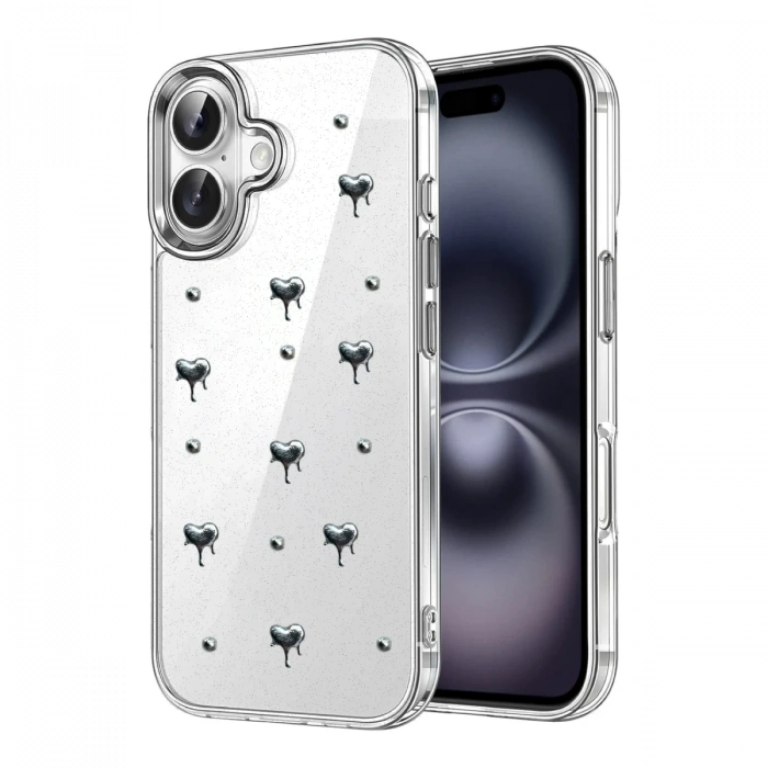 Newface Apple iPhone 16 Plus Fiyonk Desenli Kapak