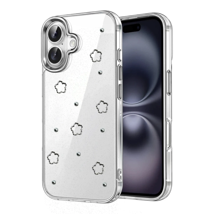 Newface Apple iPhone 16 Plus Fiyonk Desenli Kapak
