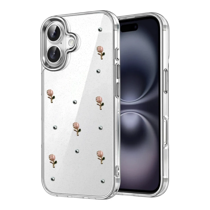 Newface Apple iPhone 16 Plus Fiyonk Desenli Kapak