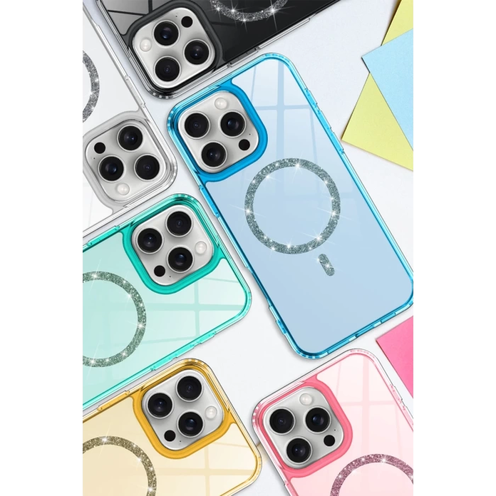 Newface Apple iPhone 16 Plus Live Diamond Magsafe Kapak