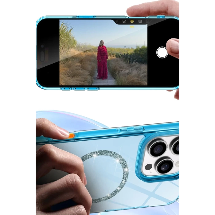 Newface Apple iPhone 16 Plus Live Diamond Magsafe Kapak