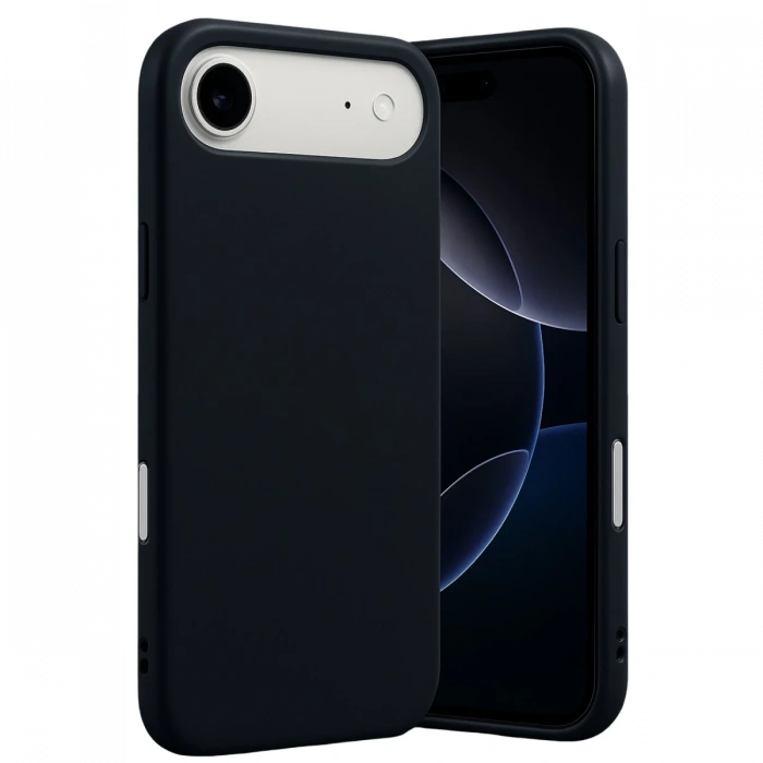 Apple iPhone 17 Air Nano içi Kadife Silikon - Siyah