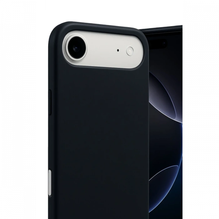 Apple iPhone 17 Air Nano içi Kadife Silikon - Siyah