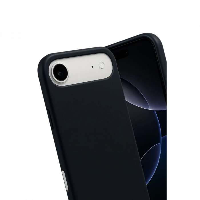 Apple iPhone 17 Air Nano içi Kadife Silikon - Siyah