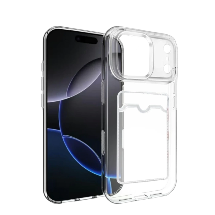 Newface Apple iPhone 17 Pro Kart Şeffaf Silikon - Şeffaf