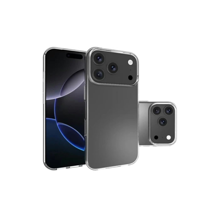 Newface Apple iPhone 17 Pro Lüx Şeffaf Silikon - Şeffaf