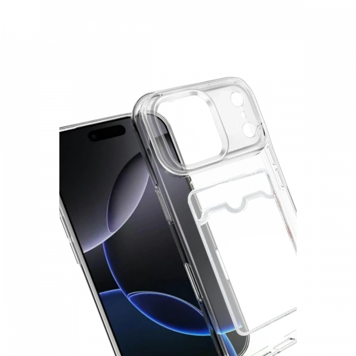 Apple iPhone 17 Pro Max Kart Şeffaf Silikon - Şeffaf