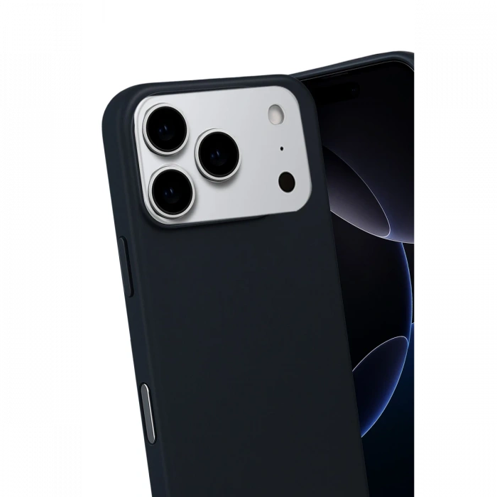 Apple iPhone 17 Pro Max Nano içi Kadife Silikon - Siyah