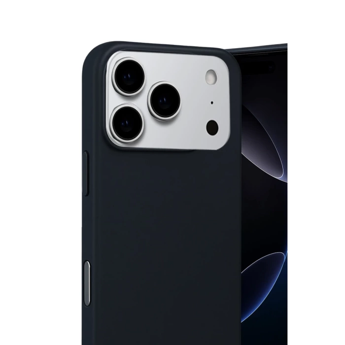 Newface Apple iPhone 17 Pro Max Nano içi Kadife Silikon - Siyah