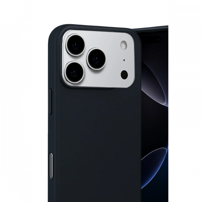 Apple iPhone 17 Pro Nano içi Kadife Silikon - Siyah