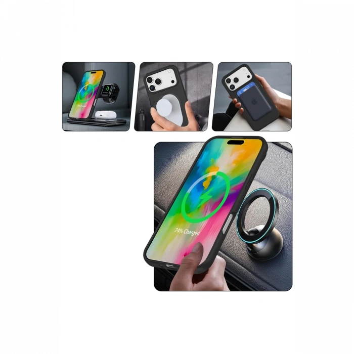 Newface Apple iPhone 17 Pro Regal Magsafe Standlı Kapak