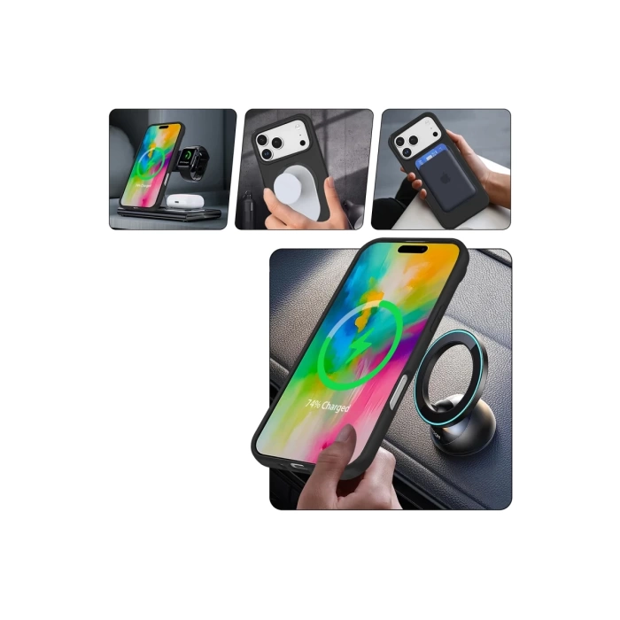 Newface Apple iPhone 17 Pro Regal Magsafe Standlı Kapak