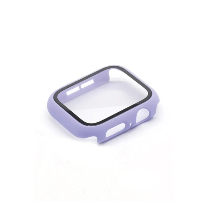Newface Apple Watch 38mm Camlı Kasa Ekran Koruyucu - Lila