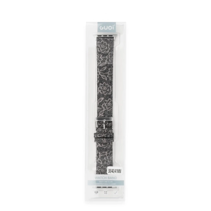Newface Apple Watch 38mm Creeper Desenli Kordon - Kahverengi