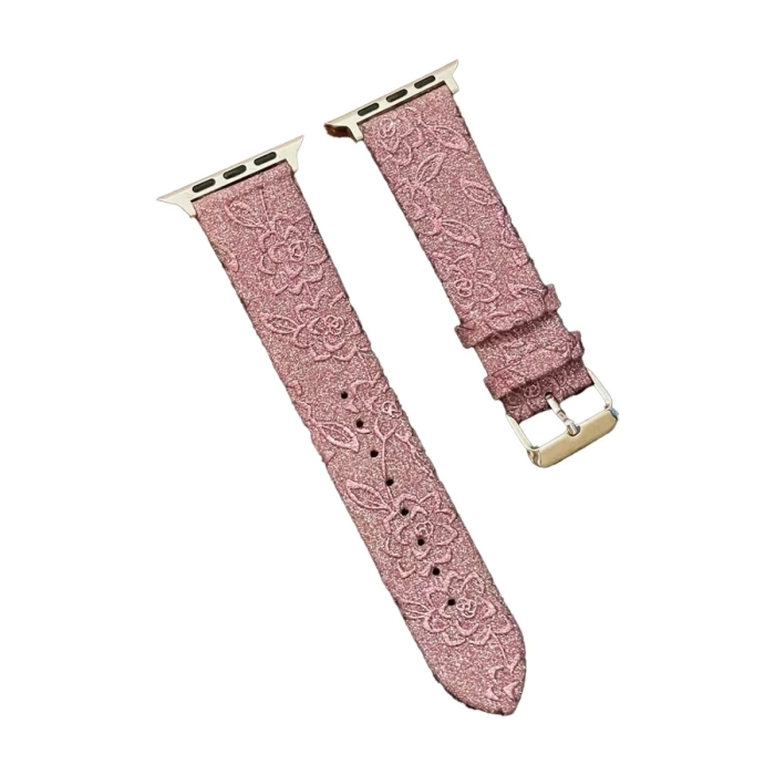 Newface Apple Watch 38mm Creeper Desenli Kordon - Rose Gold