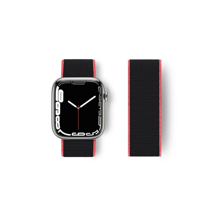 Newface Apple Watch 38mm Hasırlı Cırtcırtlı Kordon