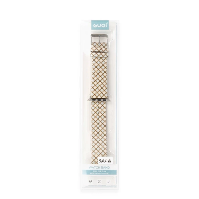 Newface Apple Watch 38mm Karo Motif Kordon - Mavi