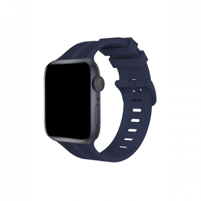 Newface Apple Watch 38mm KR408 Çizgili Silikon Kordon