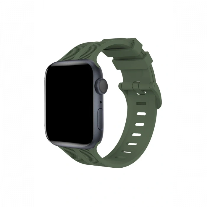Newface Apple Watch 38mm KR408 Çizgili Silikon Kordon