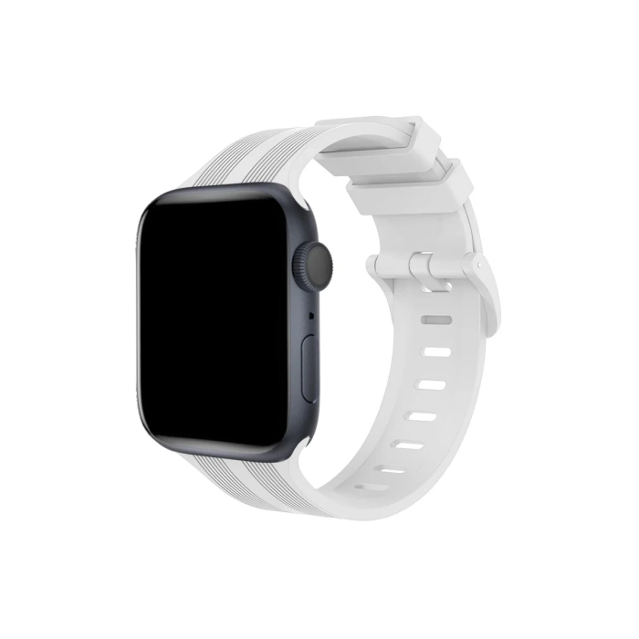Newface Apple Watch 38mm KR408 Çizgili Silikon Kordon
